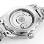 Close-up of the back of an OMEGA Seamaster Aqua Terra 150M watch, highlighting its Master Co-Axial 8800 automatic movement through a transparent case back.