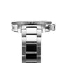 Side view of the Tissot Seastar 1000 Chronograph featuring a 45.5mm stainless steel case, polished bracelet, visible crown, and notched bezel—crafted for deep sea exploration and shown isolated on a white background.