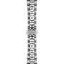 The Tissot PR516 Powermatic 80 features a silver stainless steel bracelet with polished interlocking links and a clasp engraved with TISSOT 1853.