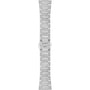 Silver stainless steel Tissot PRX watch band featuring a clasp engraved with TISSOT 1853.