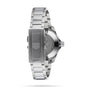 Back view of the TAG Heuer Aquaracer Professional 300 Date dive watch with stainless steel case, metal bracelet, and clasp, highlighting the case back and TAG Heuer logo on the clasp.