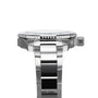 A close-up side view of the TAG Heuer Aquaracer Professional 300 Date in silver metal, highlighting the bezel, crown, and part of the bracelet against a white background.