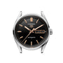 The TAG Heuer Carrera Day-Date features a black dial, rose gold markers, and a day-date display at 3 o’clock.