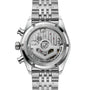 Back view of the TAG Heuer Carrera Chronograph showcasing its exposed automatic movement and stainless steel bracelet.