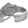 Close-up of the back and open clasp of the Breitling Superocean Automatic 44, highlighting the engraved logo, water resistance details, and finely crafted automatic movement on its stainless steel bracelet and case back.