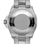 Close-up of the back of a Breitling Superocean Automatic 42 dive watch, featuring engraved text and a brushed stainless steel finish.