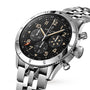 A close-up of the Breitling Super AVI B04 Chronograph GMT 46 P-51 Mustang, showcasing its design inspired by the legendary aircraft.