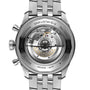 Close-up of the back of the Breitling Super AVI B04 Chronograph GMT 46 P-51 Mustang, revealing the intricate B04 calibre movement through its transparent case back.