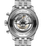 Close-up of the Breitling Super AVI B04 Chronograph GMT 46 Tribute To Vought F4Us back, showcasing its exposed automatic movement through a transparent case back with engraved details.