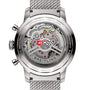 The back view of the Breitling Top Time B01 Chevrolet Corvette reveals its exposed mechanical movement, engravings, and branding, showcasing the renowned Breitling Manufacture Calibre 01—precision designed for true racing chronograph enthusiasts.