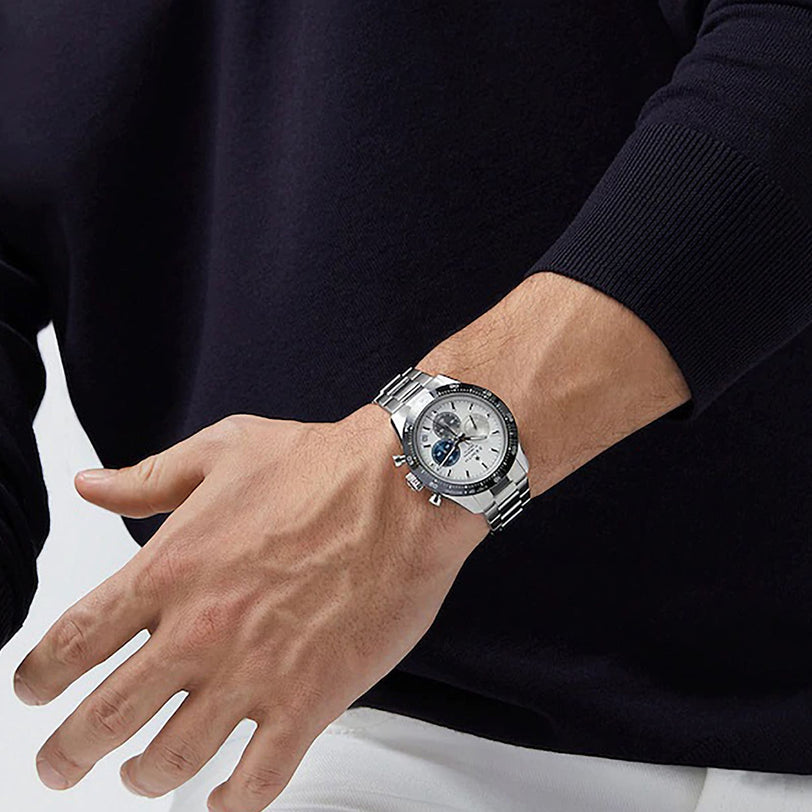 A hand and wrist with the Chronomaster Sport