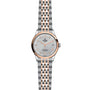 The TUDOR 1926 wristwatch features a silver and rose gold metal link bracelet, white textured dial, date display, gold hour markers, and a scratch-resistant sapphire crystal lens.