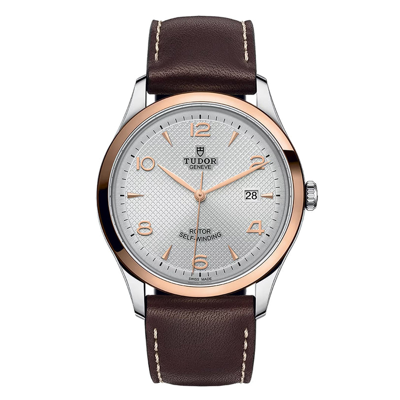 Tudor 1926 watch with brown leather strap