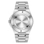 The IWC Schaffhausen Ingenieur Automatic 40 silver wristwatch features a stainless steel band and an engraved back case with brand details.