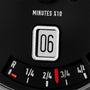 Close-up of the Reservoir GT Tour watch display showing 06 minutes with a red indicator near the 3/4 mark on the numbered dial.