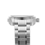 Side view of the Grand Seiko Hi-Beat Heritage wristwatch with a metal link bracelet, visible crown, and brushed finish, highlighting its refined craftsmanship and hi-beat 9S85 movement.