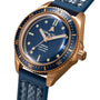 The William Wood Valiant Collection - Bronze Sapphire wristwatch features a textured strap and luminous markers, displayed at 10:11.