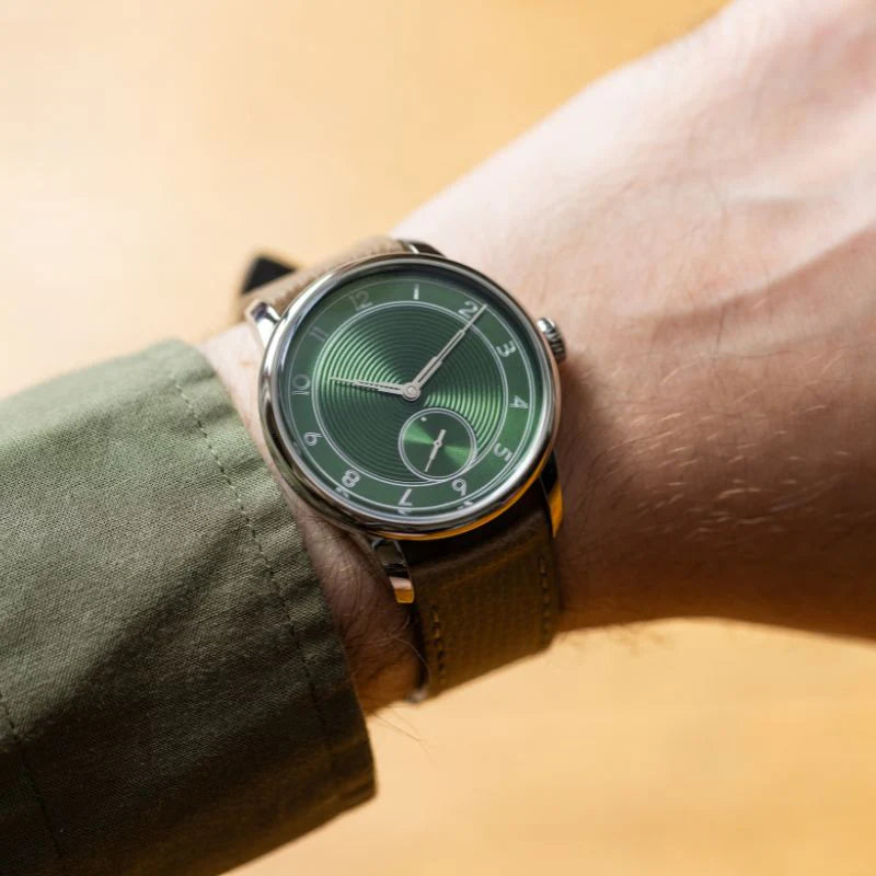 Louis Erard x The Horophile La Petite Seconde Metropolis Green Wrist