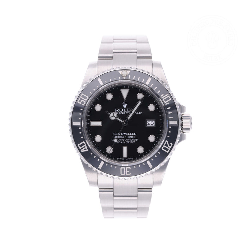 Rolex Certified Pre-owned Sea-Dweller M116600-0003 front on white background