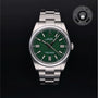 Rolex Certified Pre-owned Oyster Perpetual M124300-0005 front on black background