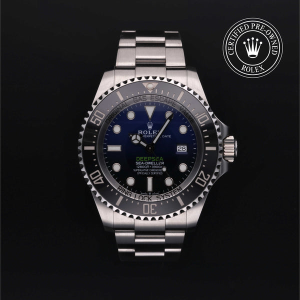Rolex Certified Pre-owned Deep Sea M126660-0002 front on black background