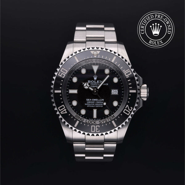 Rolex Certified Pre-owned Deep Sea M126660-0001 front on black background