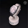 Rolex Certified Pre-owned Lady Datejust Pearlmaster M81319-0028 front on black background