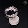Rolex Certified Pre-owned Lady Datejust Pearlmaster M81319-0028 front on black background
