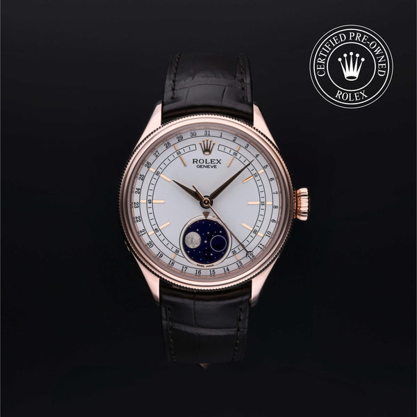 Rolex Certified Pre-owned Cellini M50535-0002 front on black background