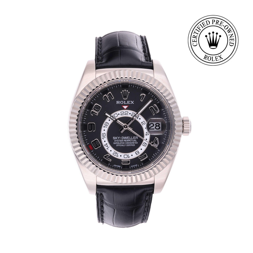 Rolex Certified Pre-owned Sky-Dweller M326139-0003 front on white background