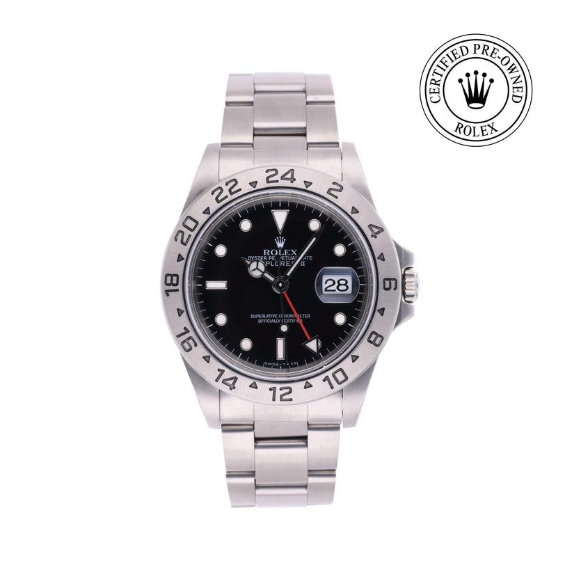 Rolex Certified Pre-owned Explorer M16570-0005 front on white background