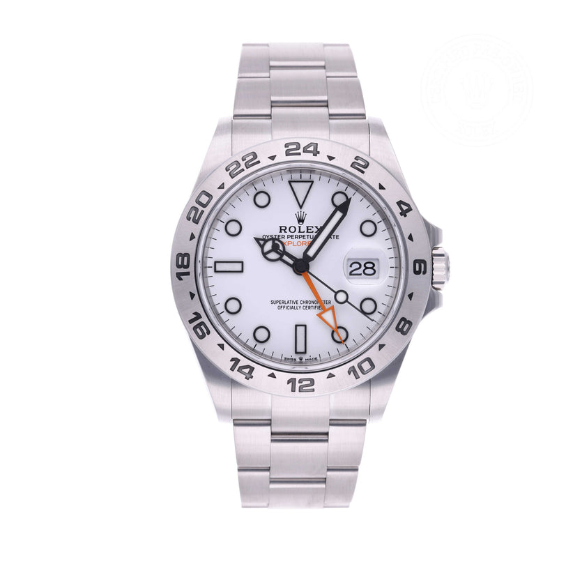 Rolex Certified Pre-owned Explorer M226570-0001 front on white background