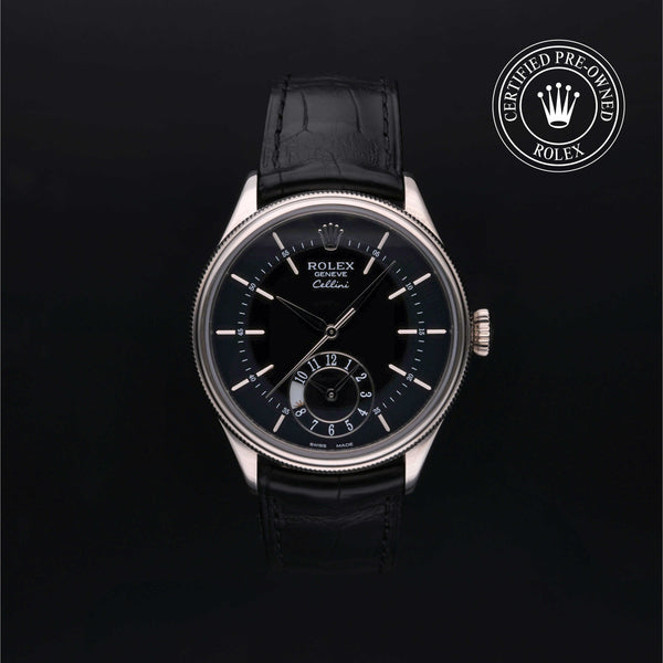 Rolex Certified Pre-owned Cellini M50529-0005 front on black background