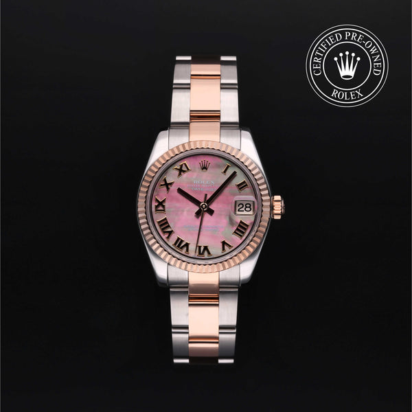 Rolex CPO Lady Datejust M178271 front on white background