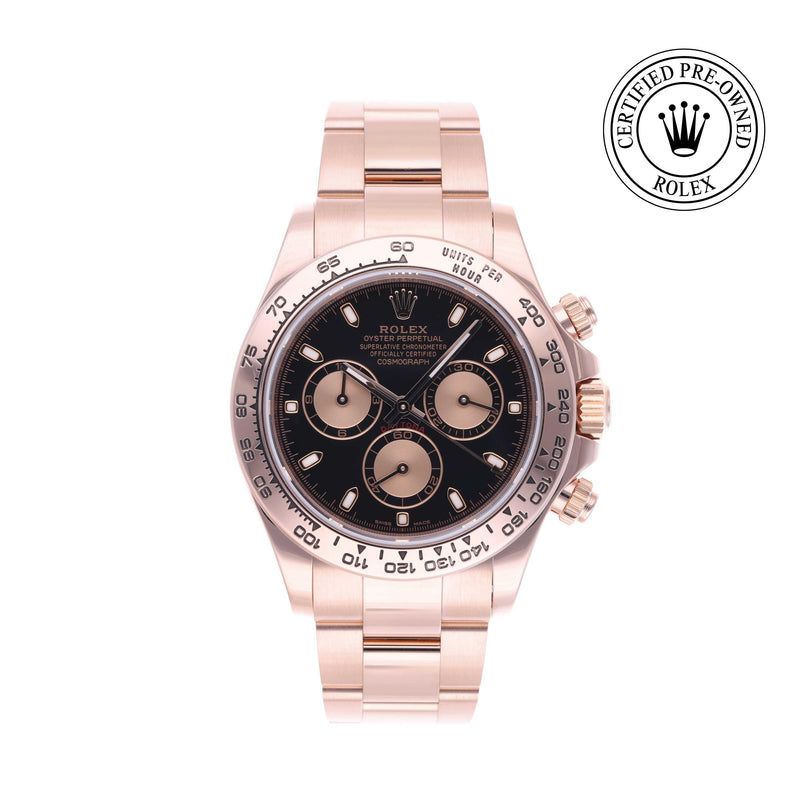 Rolex Certified Pre-owned Daytona M116505-0002 front on white background