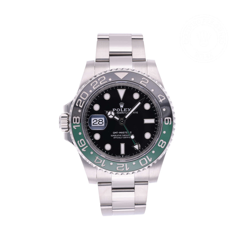 Rolex Certified Pre-owned GMT M126720VTNR-0001 front on white background