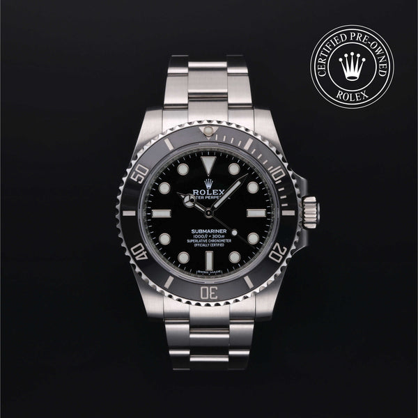 Rolex Certified Pre-owned Submariner M114060-0002 front on black background