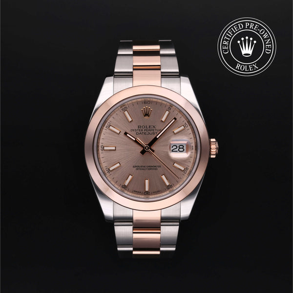 Rolex Certified Pre-owned Datejust M126301-0007 front on black background
