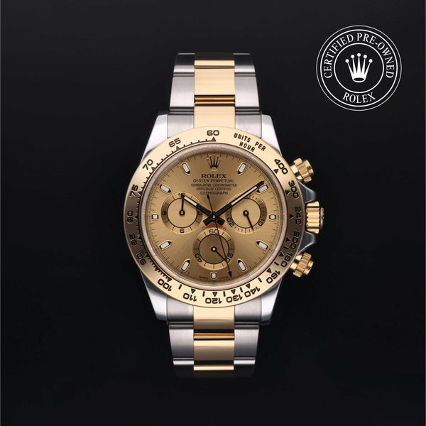 Rolex Certified Pre-owned Daytona M116503-0003 front on black background