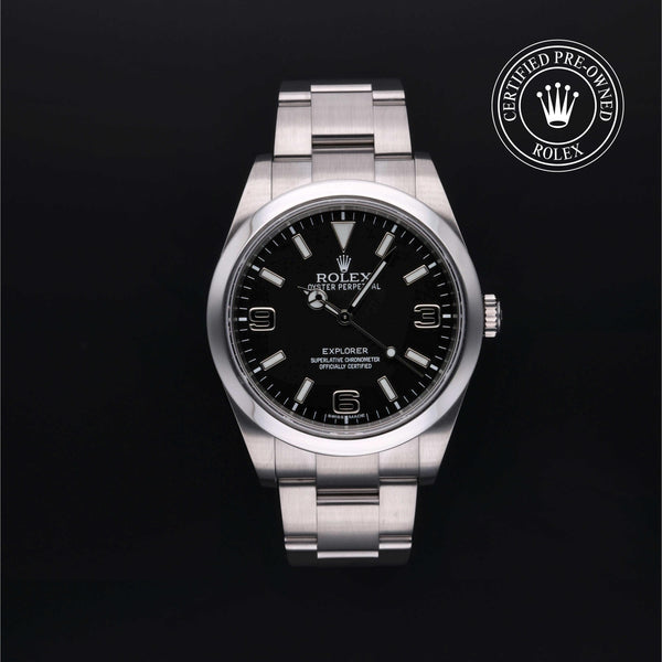 Rolex CPO Explorer M214270 front on white background