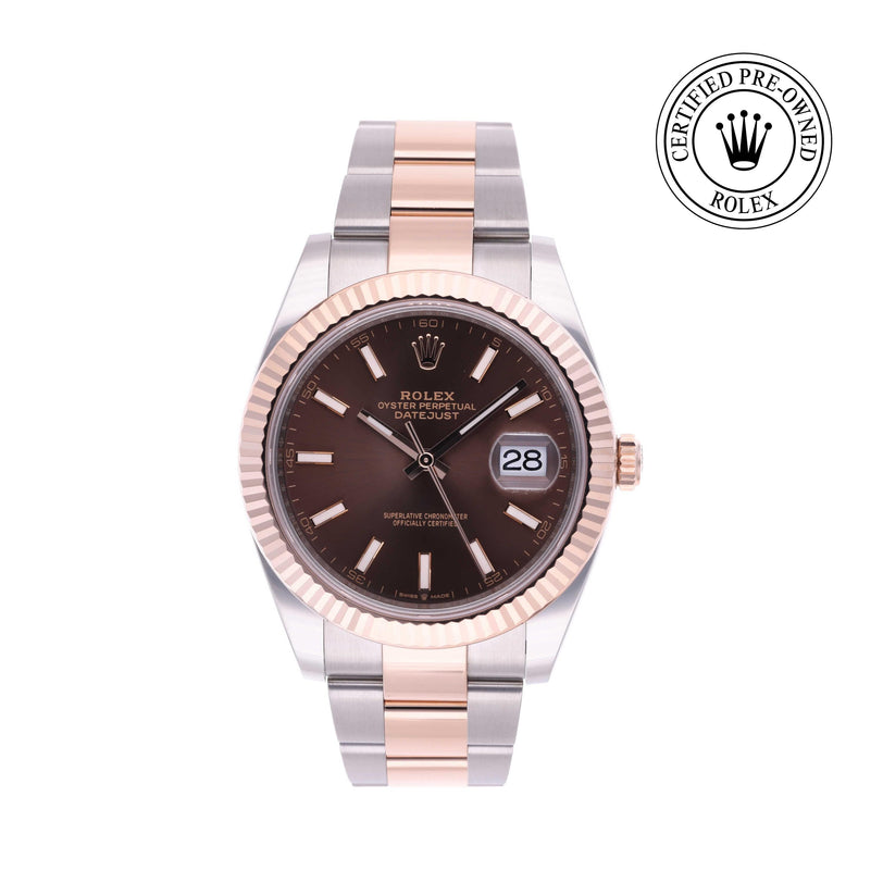 Rolex Certified Pre-owned Datejust M126331-0001 front on white background