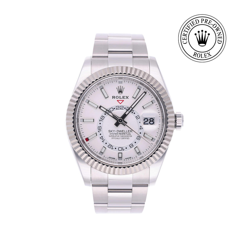 Rolex Certified Pre-owned Sky-Dweller M326934-0001 front on white background