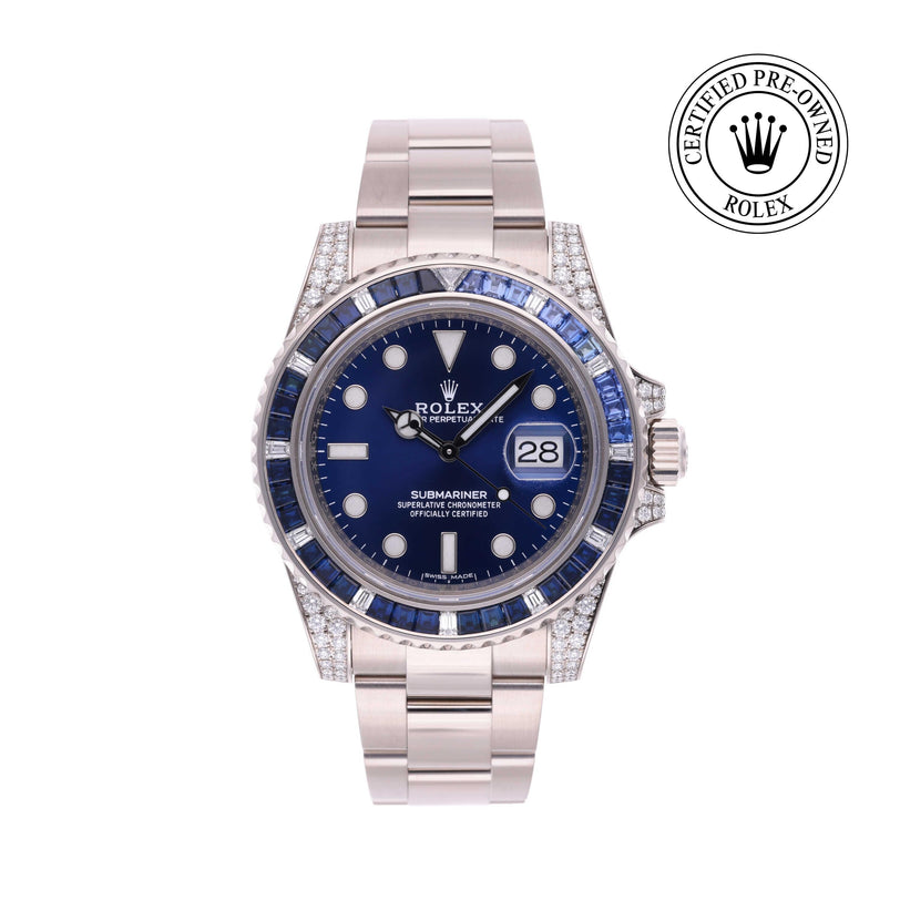 Rolex Certified Pre-owned Submariner M116659SABR-0001 front on white background