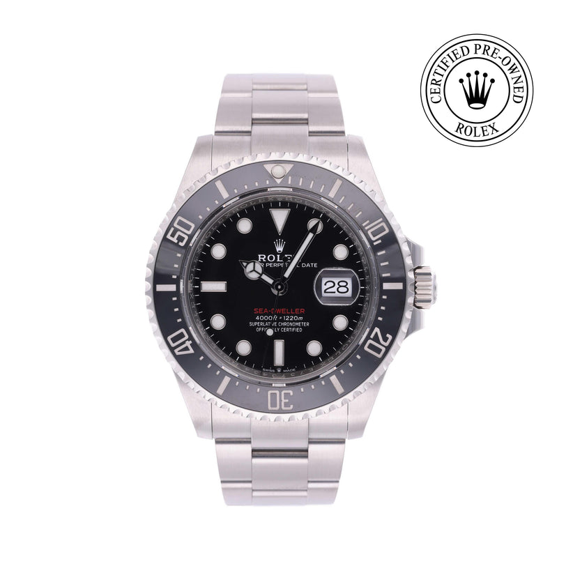 Rolex Certified Pre-owned Sea-Dweller M126600-0001 front on white background