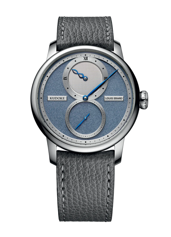 Le Régulateur Louis Erard x KUDOKE Light Blue Front