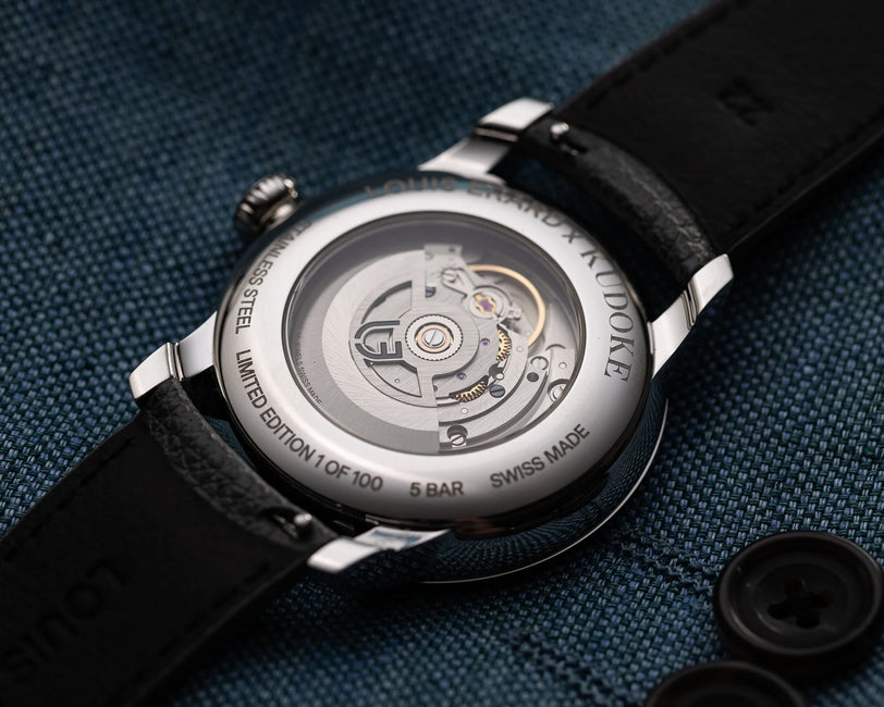 Le Régulateur Louis Erard x KUDOKE Light Blue Back