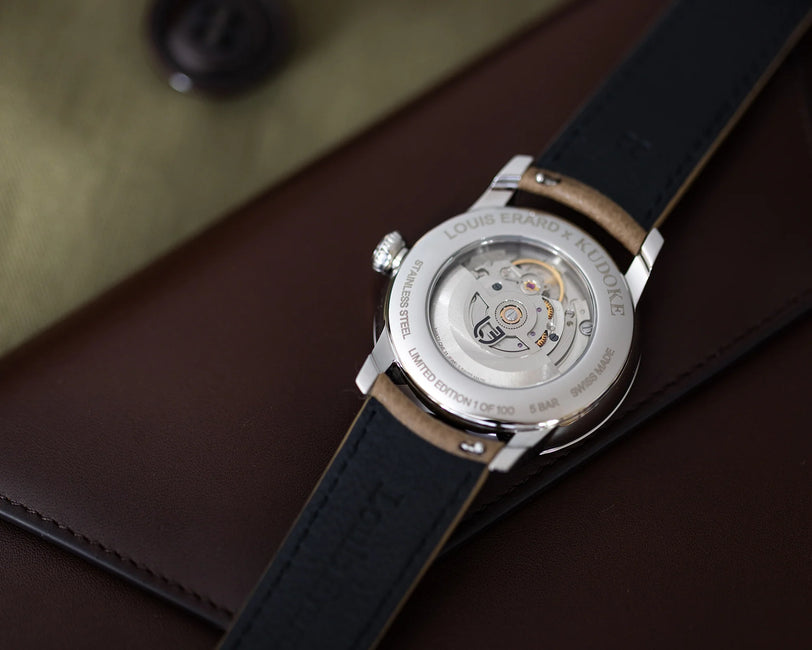 Le Régulateur Louis Erard x KUDOKE Forest Green Back