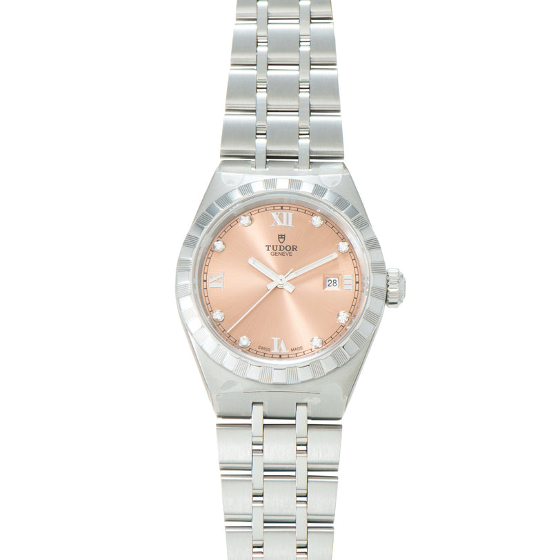 Royal | 28mm, Steel, Pink Dial