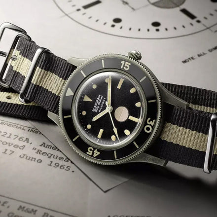 Blancpain Fifty Fathoms laydown on notes