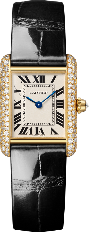 Tank Louis Small Model | 22mm, 18K Yellow Gold, Alligator Leather Strap